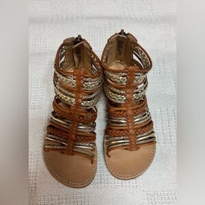 Kelly & Katie Tan and Silver Braided Sandals size 12